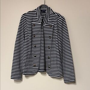 Tommy Hilfiger Black and White Striped Blazer